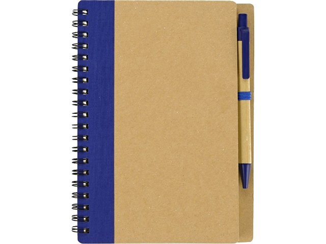 Подарочный набор Essentials с флешкой и блокнотом А5 с ручкой, синий