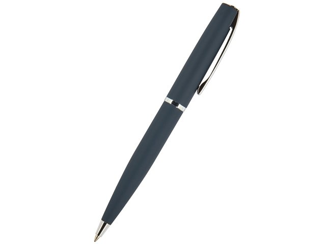Ручка "Sienna" шариковая  автоматическая, синий металлический корпус soft-touch, 1.0 мм, синяя