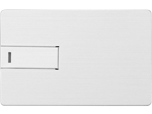 Флеш-карта USB 2.0 16 Gb в виде металлической карты "Card Metal", серебристый