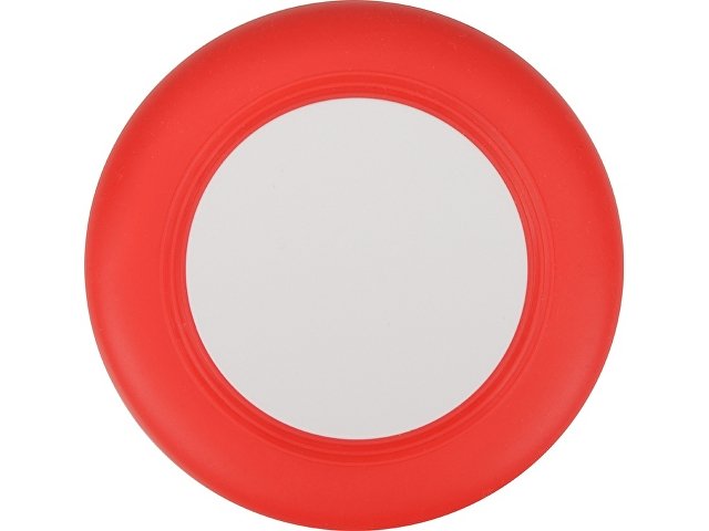 Беспроводное зарядное устройство со встроенным кабелем 2-в-1 "Disc", красный