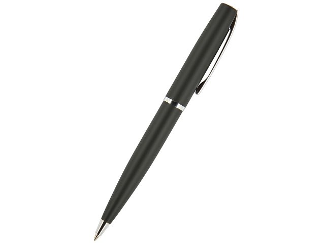Ручка "Sienna" шариковая  автоматическая, черный металлический корпус soft-touch, 1.0 мм, синяя