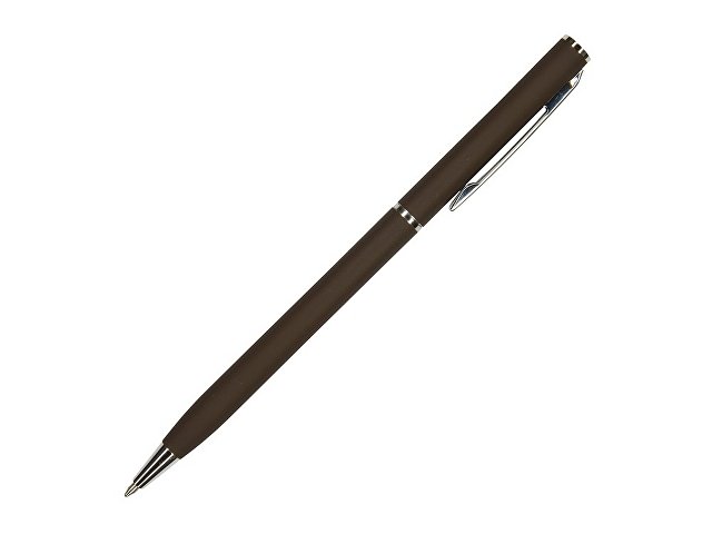 Ручка шариковая автоматическая BrunoVisconti® "PALERMO" цвет корпуса коричневый, soft-touch, 0.7 мм