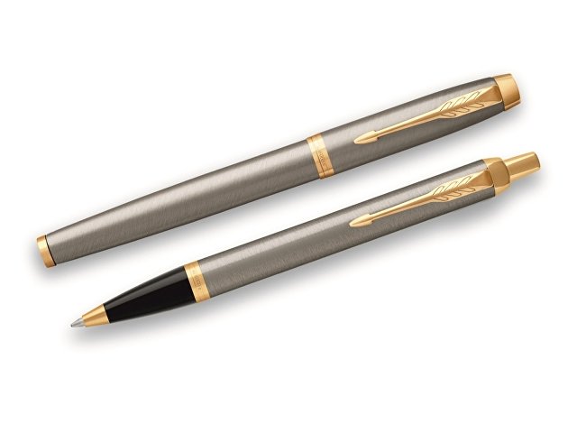 Набор «Parker IM Core Brushed Metal GT»: ручка шариковая, ручка роллер