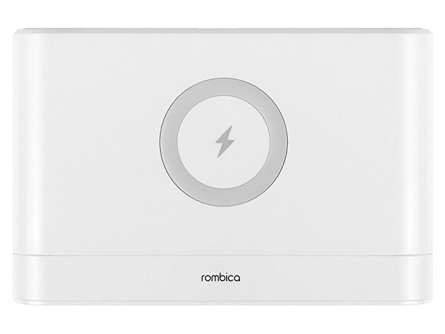 Часы с беспроводным зарядным устройством Rombica Timebox 1, белый