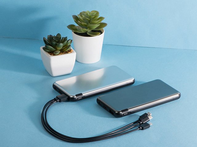 Внешний аккумулятор «Forge» v.2, металл, 10000mah, серый