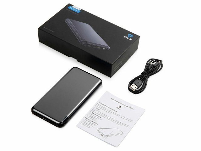 Внешний аккумулятор «Forge» v.2, металл, 10000mah, серый