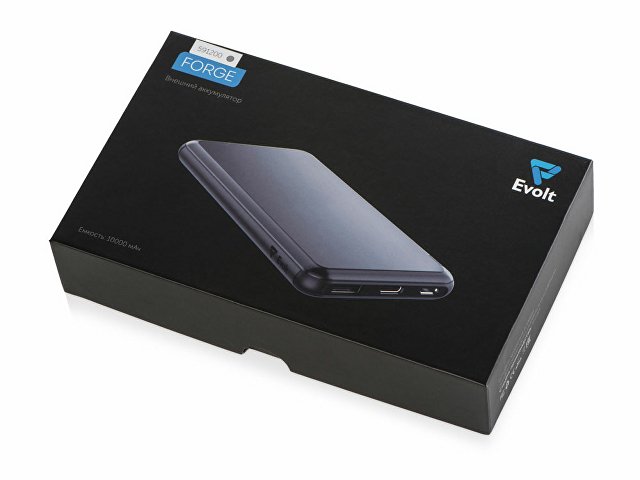 Внешний аккумулятор «Forge» v.2, металл, 10000mah, серый