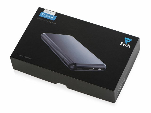 Внешний аккумулятор «Forge» v.2, металл, 10000mah, серебристый