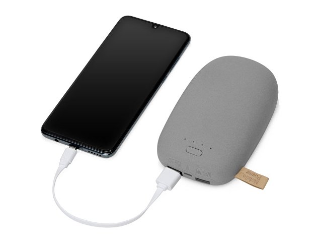 Внешний аккумулятор в форме камня «Stone», 10400 mAh, серый
