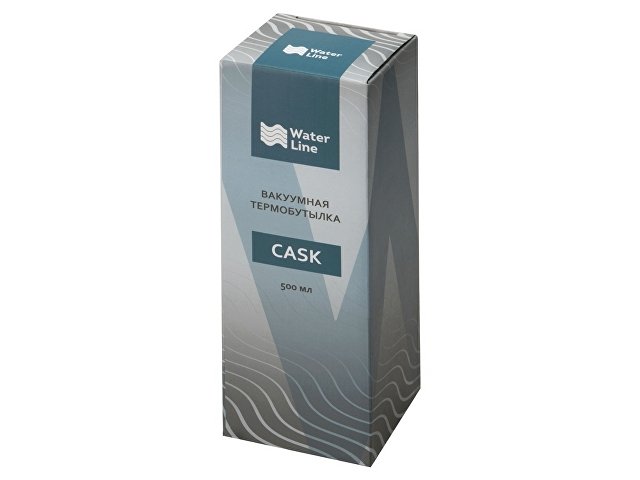 Вакуумная термобутылка "Cask" Waterline, soft touch, 500 мл, черный (Р)
