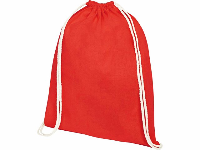 Рюкзак со шнурком Tenes из хлопка плотностью 140 г/м2, красный