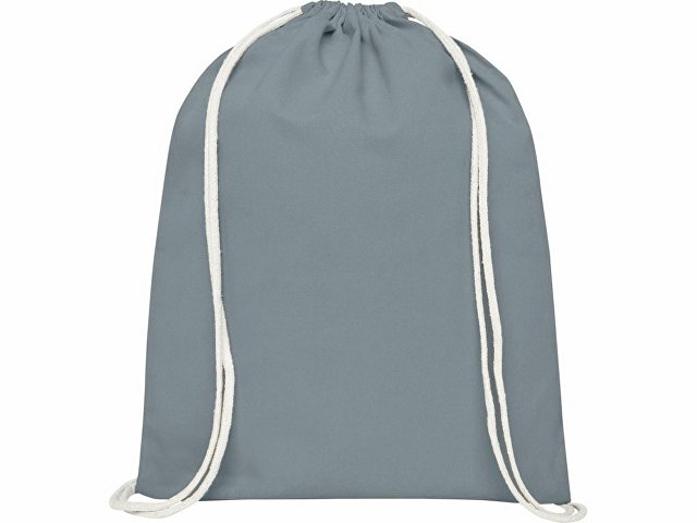 Рюкзак со шнурком Tenes из хлопка плотностью 140 г/м2, серый