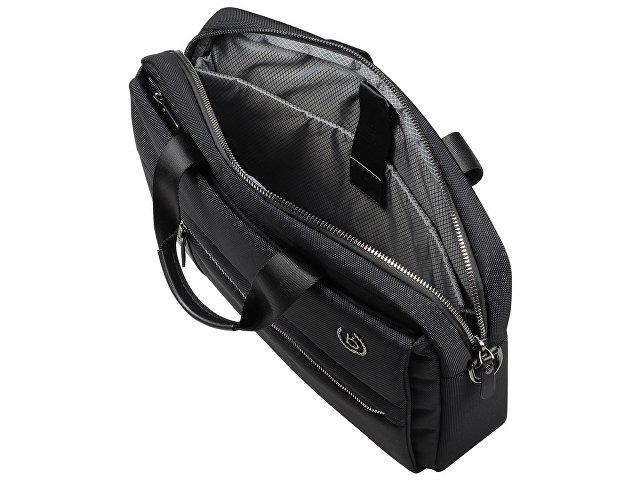 Портфель мужской BUGATTI НЕРО | NERO 15'', чёрный, нейлон 1680D/кожа, 42х10х30 см