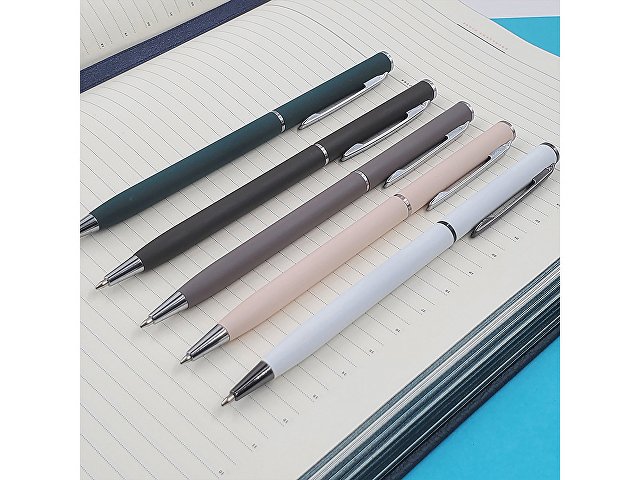 Ручка шариковая автоматическая BrunoVisconti® "PALERMO" цвет корпуса пудровый, soft-touch, 0.7 мм