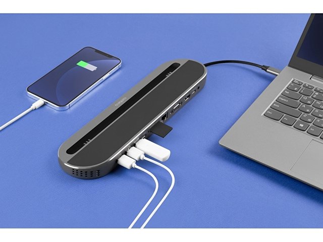 Хаб USB Type-C 3.0 для ноутбуков «Falcon», черный