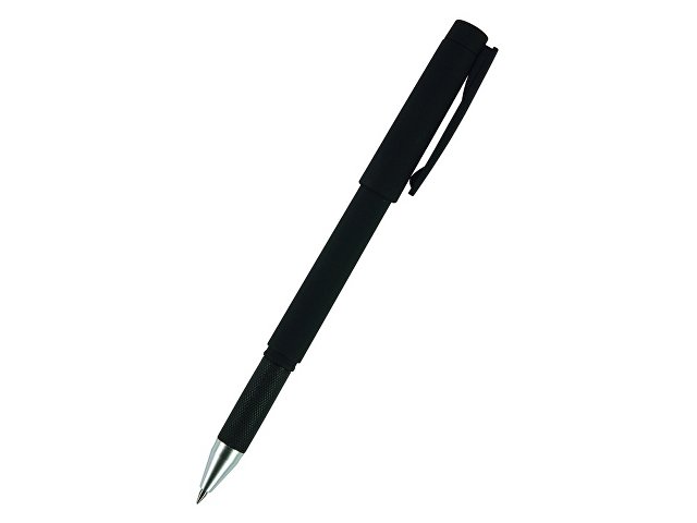 Ручка пластиковая гелевая «Egoiste Black» под персонализацию, синие чернила, черная