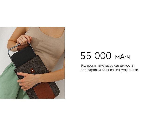 Внешний аккумулятор «NEO PRO Saturn» для ноутбуков с QC/PD, 55000 mAh, черный
