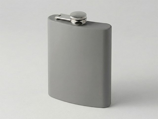 Фляжка 240 мл Remarque soft touch, 304 сталь, светло-серый