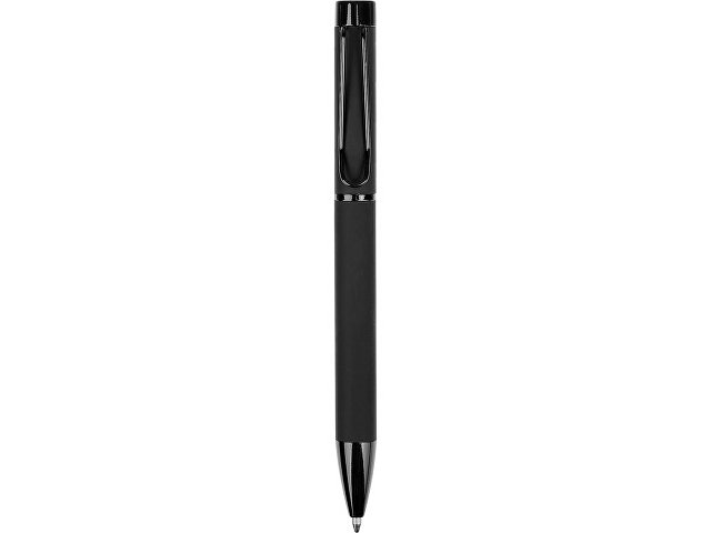 Металлическая шариковая ручка "Black Lama", софт-тач, черный