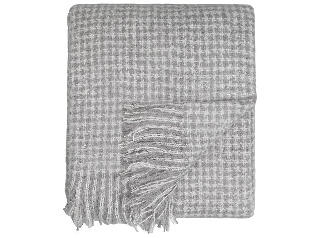 Акриловый плед Harp 130x180 см, белый/холодный серый