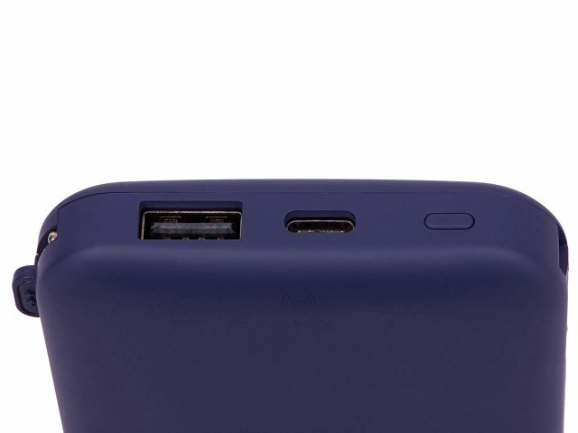 Внешний беспроводной аккумулятор с подсветкой лого «Astro», 10000 mAh, темно-синий