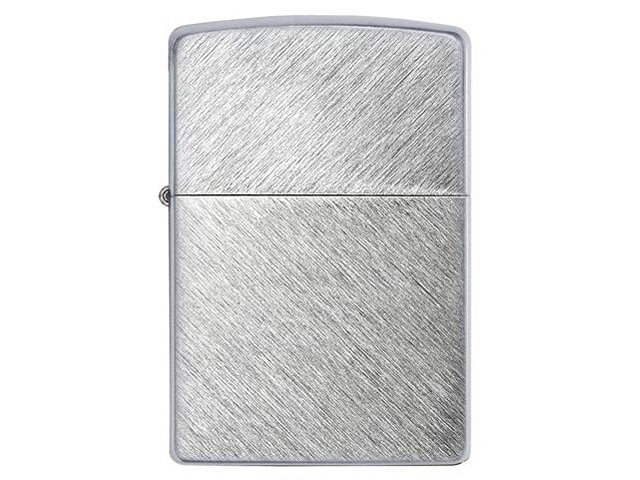 Зажигалка ZIPPO с покрытием Herringbone Sweep, латунь/сталь, серебристая, матовая, 38x13x57 мм