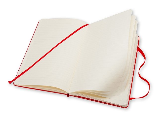 Записная книжка Moleskine Classic (в линейку) в твердой обложке, Large (13х21см), красный