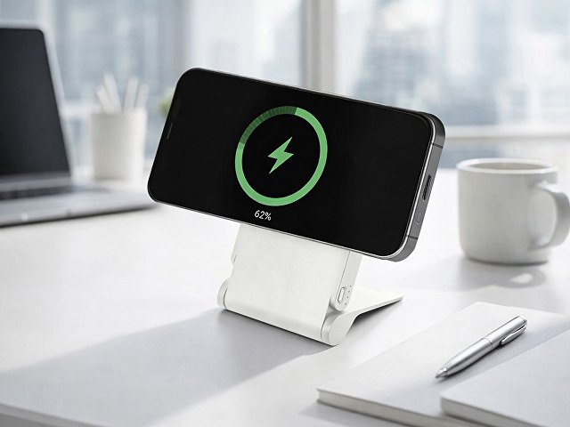 Внешний магнитный аккумулятор "MagnIQ", белый, 5000 mAh