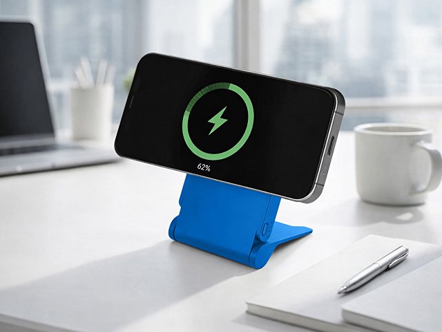 Внешний магнитный аккумулятор "MagnIQ", синий, 5000 mAh