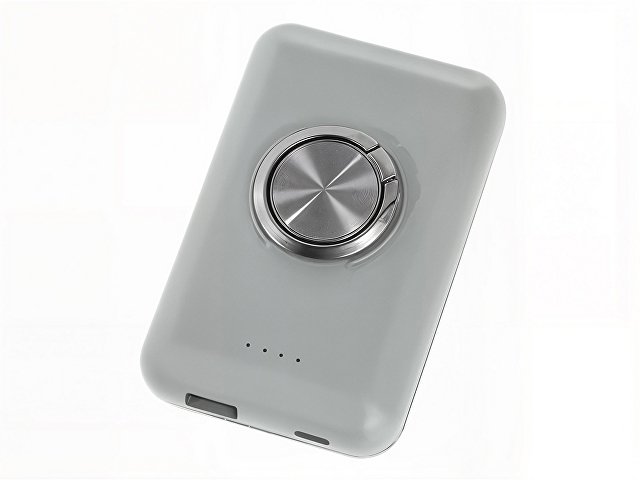 Магнитный беспроводной внешний аккумулятор "MagnetIQ", 5000 mah, 10 W, серый Cool gray 7C