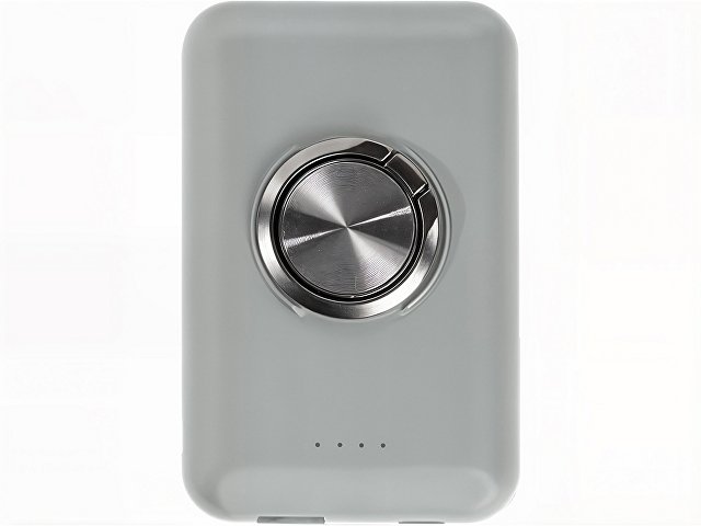 Магнитный беспроводной внешний аккумулятор "MagnetIQ", 5000 mah, 10 W, серый Cool gray 7C