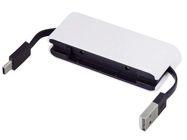USB-хаб «Hubix» с коннектором 2-в-1 USB-C и USB-A, 2.0, белый