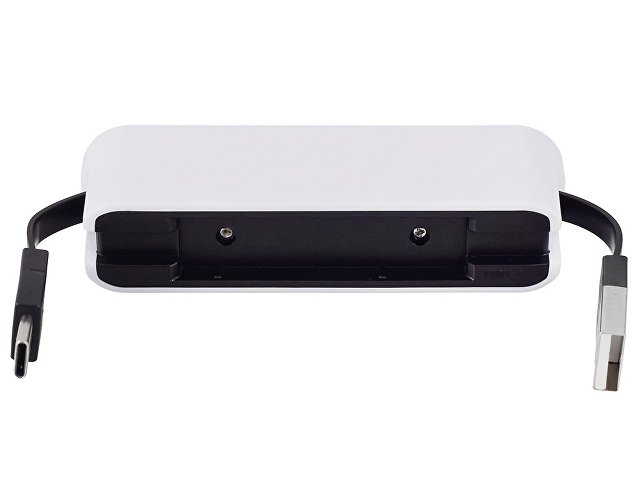 USB-хаб «Hubix» с коннектором 2-в-1 USB-C и USB-A, 2.0, белый