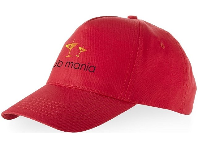 Бейсболка "Memphis" 5-ти панельная 165 гр, красный (P)