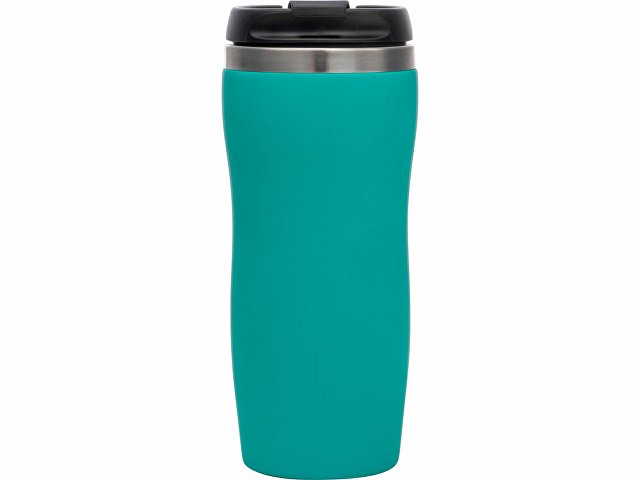 Термокружка "Mony Steel" 350 мл, soft touch, бирюзовый 320C (P)
