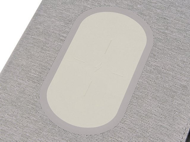 Органайзер с беспроводной зарядкой 5000 mAh "Powernote", светло-серый (P)