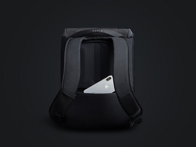 Водостойкий антикражный рюкзак Clickpack для ноутбука 15.6", черный