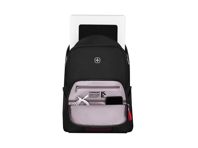 Рюкзак WENGER Motion 15.6", черный, нейлон, 31x17x42 см, 20 л