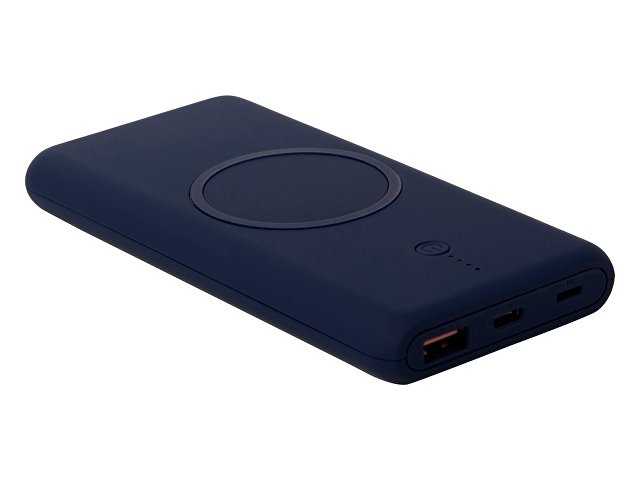 Внешний беспроводной аккумулятор c QC/PD "Reload", 10000 mAh, темно-синий (Р)