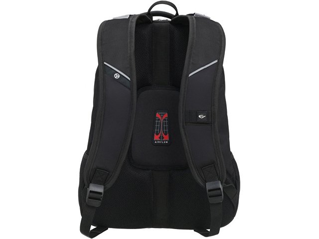 Рюкзак TORBER ПРОРЫВ с отделением для ноутбука 15", чёрный, полиэстер 600D, 35x20x47 см, 33л