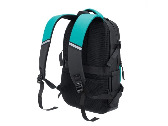 Рюкзак спортивный TORBER ЭКСТРИМ 18", зелёный/чёрный, 31 х 12 х 46 см, 17л