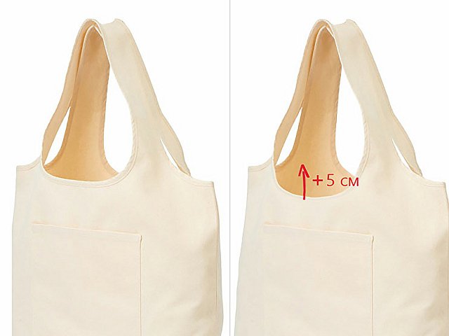 Сумка-шоппер Vest  long из хлопка 340 г/м2, натуральный