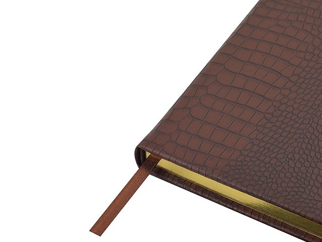 Ежедневник недатированный А5 "Amazonia", коричневый с золотым обрезом