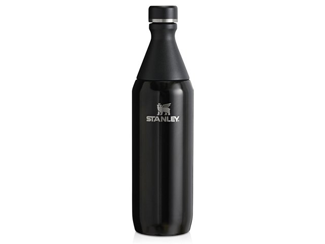 Бутылка для воды Stanley All Day Slim объемом 600 мл - черный глянцевый