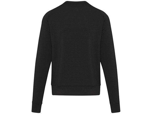 Yukon унисекс интерлок спортивный свитер с круглым вырезом - Сплошной черный