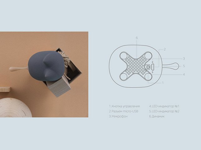 Портативная акустика Rombica Mysound Tito 2C, темно-серый (Р)