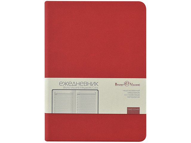 Ежедневник недатированный А6+ "Megapolis Color", красный