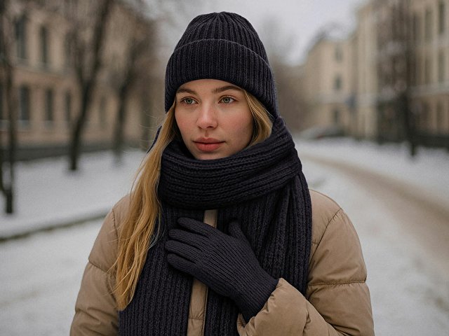 Подарочный набор  «Nordend», темно-синий меланж