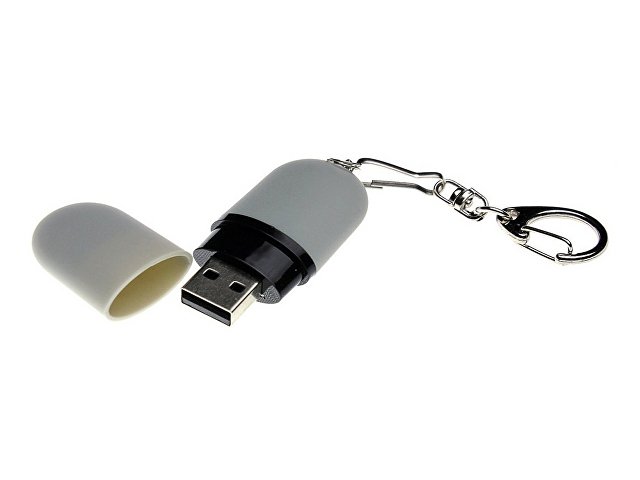 Флешка Goutte Soft-touch на 4 Гб, серый