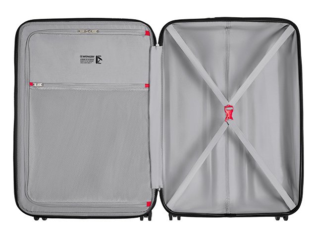 Чемодан WENGER Prymo, чёрный, большой, 52х76х30 см, 93 л, ABS+PC